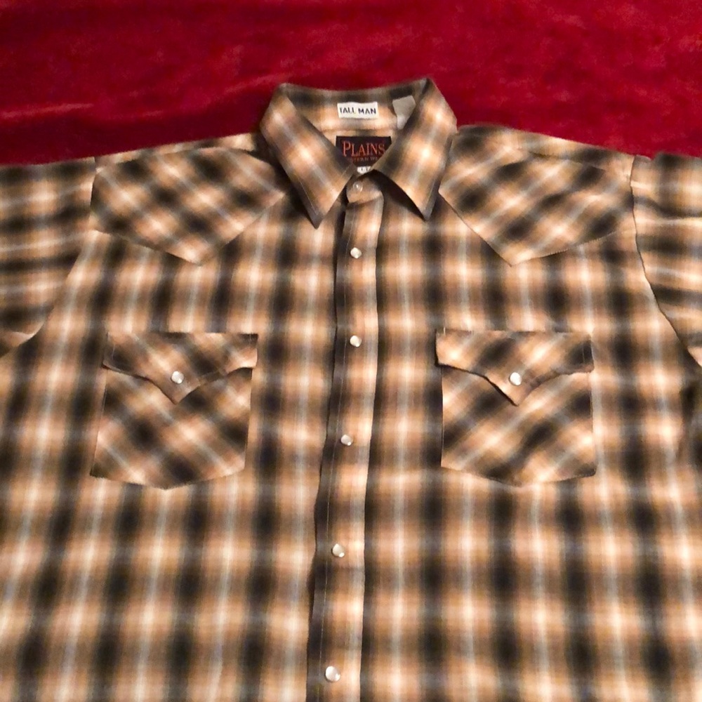 Plains Western Wear Talk Man Pearl Snap Shirt